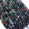 6-8mm Natural Indian Agate Gravel Pebble Healing Energy Gemstone Beads Natural Indian Agate Round Irregular Shape Beads 15"