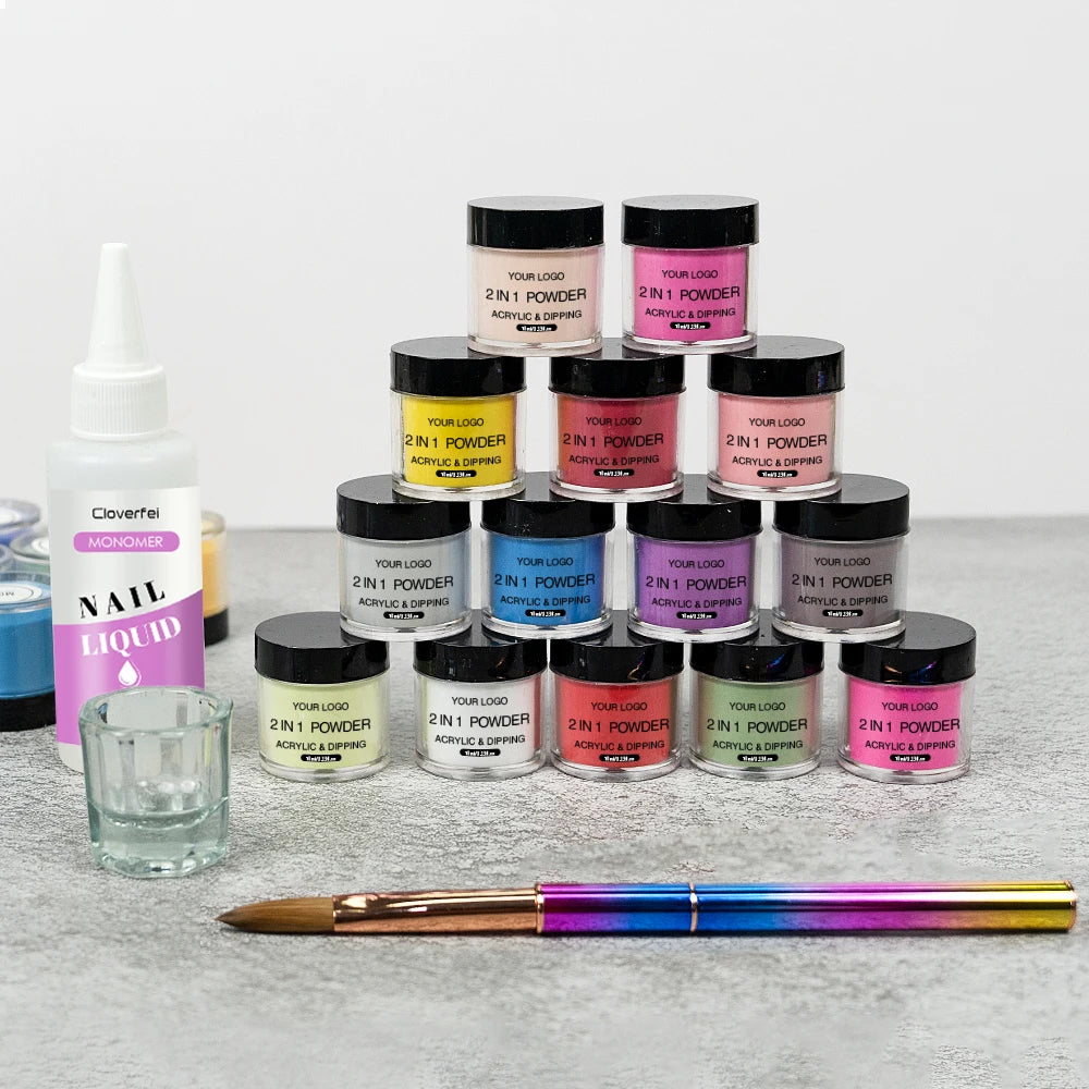 Wholesale Custom Acrylic Nails Set Kit New Beginners Diy Nail Art Acrylic Nail Kit Professional Full Set