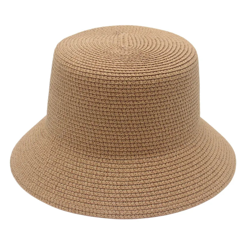 Hot Selling Spring Summer Encrypted Fisherman Straw Hat DIY Adult Blank Paper Straw Braid Sun Hat for Men Women Wholesale