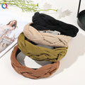 QIYUE Twist Braided Velvet Fabric Headband Woman Winter Autumn Hair Band Accessories