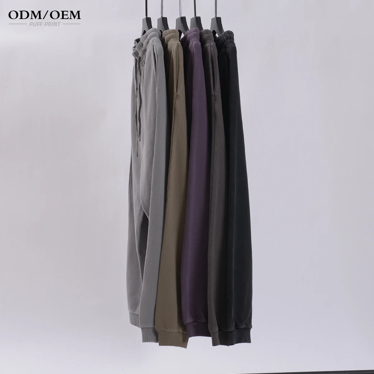 OEM Custom Men Joggers Heavyweight Mens Casual Polar Fleece Jogger Tracksuit Pants Men Puff Print Sweatpants