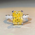 Vintage Fine Jewelry 5a Cubic Zirconia Radiant Cut Solitaire Rings Women Jewelry Rings for Women Gift Sterling Silver 925
