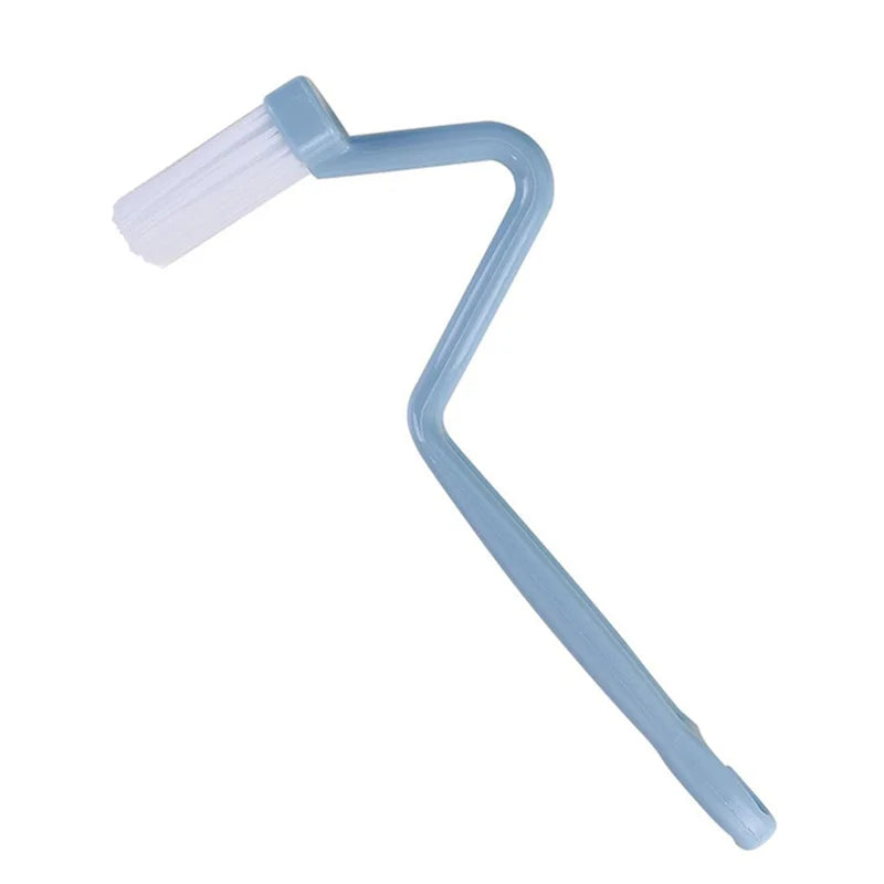 V-Shaped Portable Plastic Toilet Brush Scrubber Curved Cleaning Brush