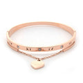 BMZ 2025 Women's Forest Series Stainless Steel Bracelet Rhodium and Gold Plated for Students and Parties Gift Idea