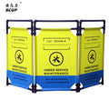 Portable Stainless Steel Straight Construction Safety Barricade Yellow Easily Assembled Outdoor Security Traffic Barrier Roadway
