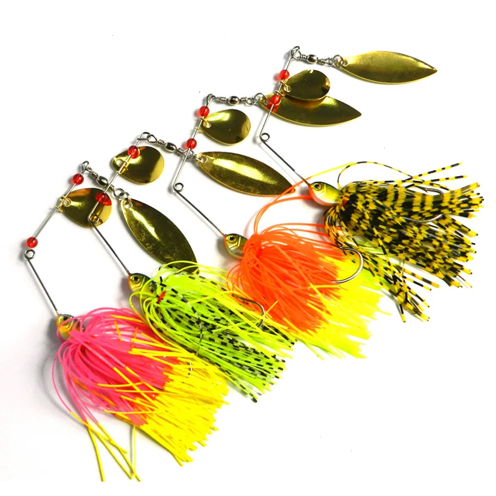 14.8G Fishing Lure Spinner Bait for Bass Trout Hard Metal Fish Lure