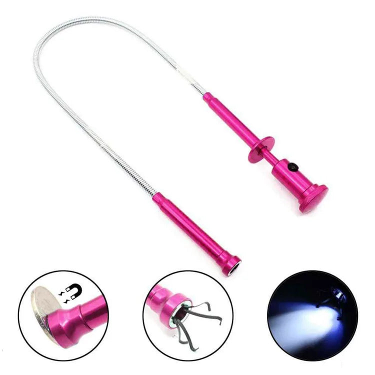 24'' Flexible Magnetic Metal Finger Claws 2 Lbs Capacity LED Light Picking Tool for Small Objects Hand Tools