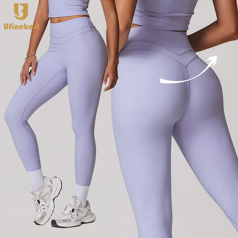 OEM High Waisted Butt Scrunch Lift v Shape Hip Line Tummy Control Wholesale Women Workout Gym Leggings for Women