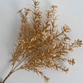 Golden Christmas Decoration Golden Grass Rose Flower Leaves