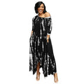 2023 New Sales Summer Tie Dye Dress Fashion Plus Size Loose Dress With Pockets