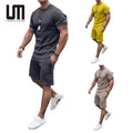 Liu Ming Custom Logo Printed Wholesale Cheap Men Clothes T Shirt Jogger Running Plus Size Shorts Set Tracksuits