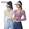RUIQUWIN Custom Women Long Sleeve Yoga Tops Wholesale Girls Workout Sports Shirt Women Fitness Active T Shirt