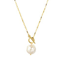 FUAMAY Dainty 925 Silver T Bar Baroque Freshwater Pearl Necklaces Pearls for Jewellery Making