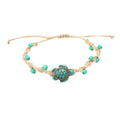 New Cross-border In-stock Wholesale Beach Holiday Style Turquoise Turtle Handmade Adjustable Couple Rope Bracelets
