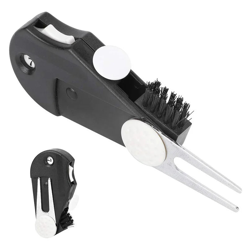 5-in-1 Golf Course Maintenance Kit with Ball Marker & Brush Multi-Purpose Divot Repair Tool Essential Golf Accessories