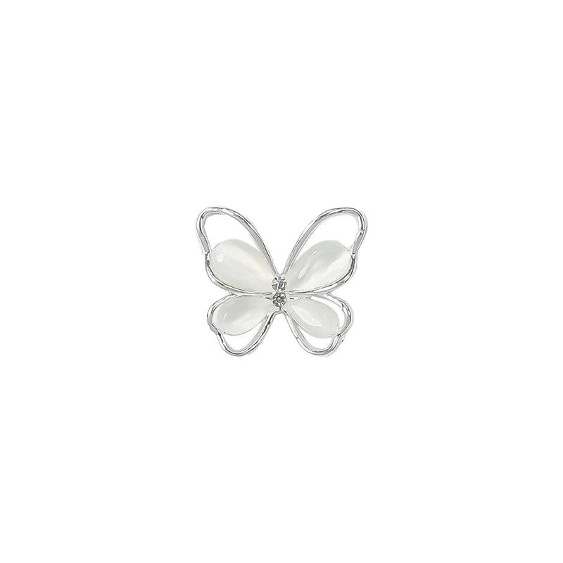 10pcs/Lot Crystal Butterfly Nail Alloy Charms Rhinestone 12 Designs Glass Manicure 3D Metal Nail Jewel Decorations Nail Art