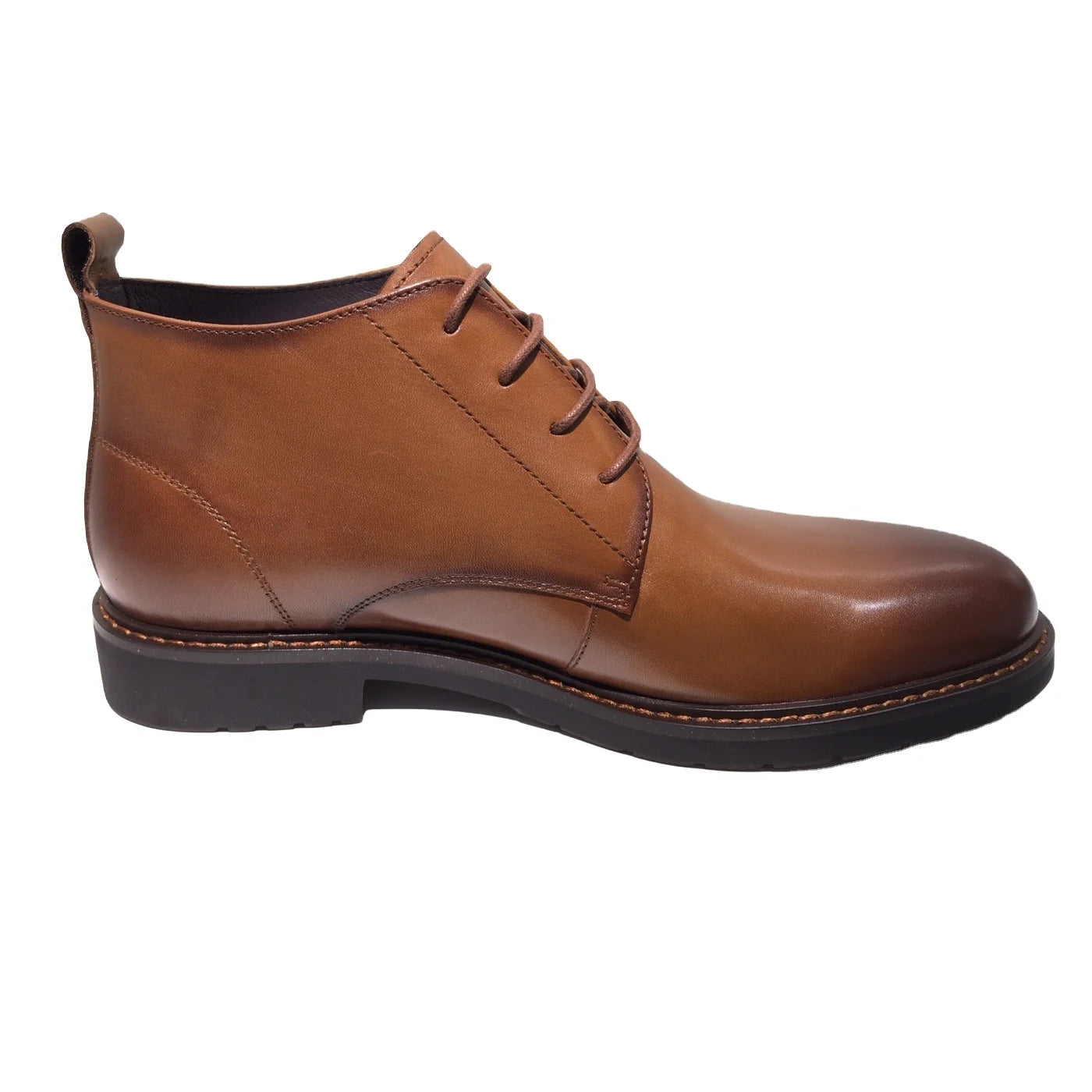 Trendy Quality Wear-Assistant Anti-Slip Lace up Short Half Boots Shoes Fashion Men Leather Boots for Men