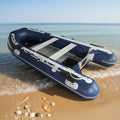 12.5ft 380cm Aluminum/Air Mat/Plywood Floor Foldable Inflatable Boats