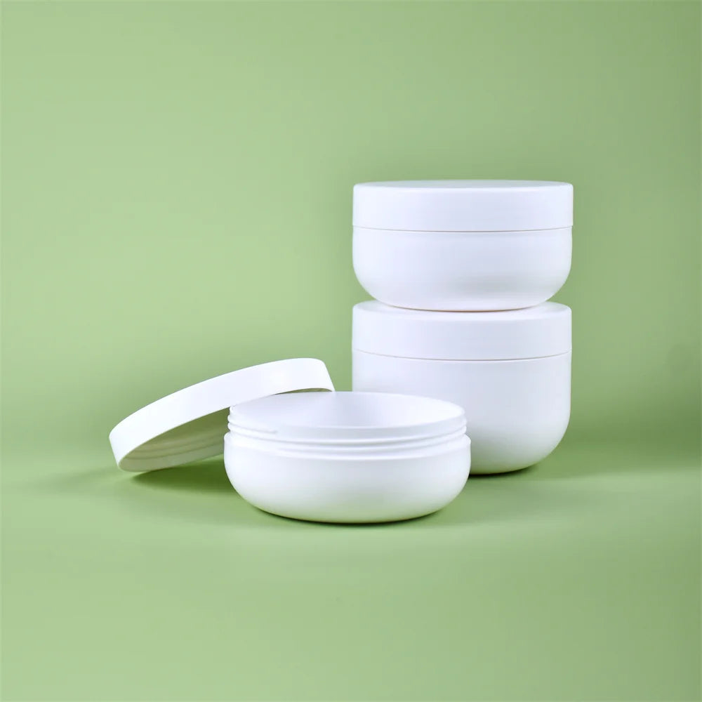 Luxury Cosmetics White 150g 200g 300g PP Plastic Face Cream Jar Skin Care Packaging Container Plastic Jar
