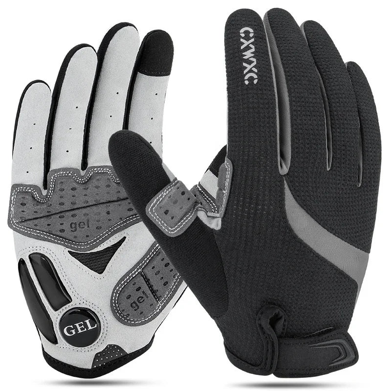 New Spring Autumn Full Finger Shockproof Breathable Cycling Gloves Sports Gloves for Outdoor