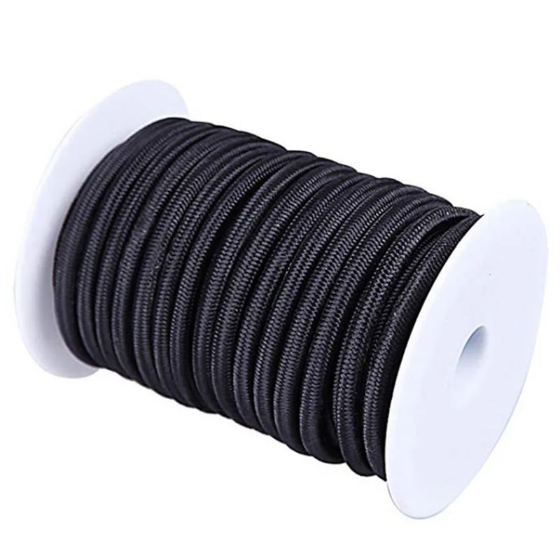 Factory Price Hot Selling 2mm 2.5mm 3mm Braided Recycled Soft Nylon Elastic Cord in Black & White for Shoes Bags Clothing