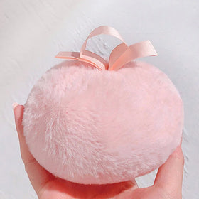 Pink Peach Highlight Ball Loose Powder Glitter Body Face Highlighter Puff Plush Hair Setting Ball Makeup Puff