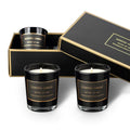 Z&M Cafthings Scented Candles Gift Set 3 Pack - Natural Soy Wax Premium Matte Black Candles Glass