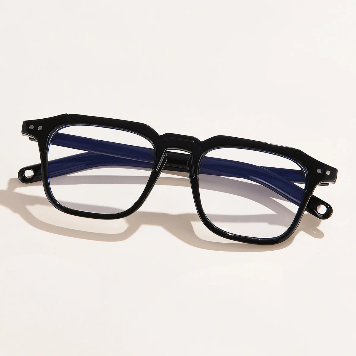 Vintage Designed Custom logo Printing Black Anti Blue Light Blocking Glasses Fashion Eyeglasses square Frames 2022