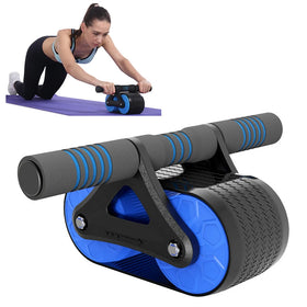 Core Workout Automatic Rebound Assistance Abdominal Exercise Abs Roller Wheel with Knee Pad
