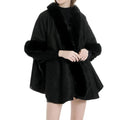 MIO Women's Faux Fur Coat Wedding Cloak Cloak Shawl Winter Cashmere Party Shawl