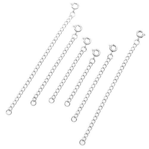 0.6mm 3mm Non-Tarnish Extending Growth Chain Stainless Steel Jewelry Extender with Tags for Jewelry Making
