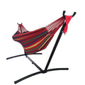 WOQI Double Hammock With Space Saving Steel Stand Portable Hammock Stand