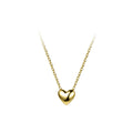 Minimalist Jewelry 925 Sterling Silver Small Heart Necklace Plain Little love Heart Pendant Gold Plated Necklaces for Women