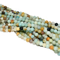 100% Natural Amazonite Stone Beads 4/6/8/10/12mm Loose Beads in Blue/Green for Bracelets Jewelry Making Factory Wholesale Price