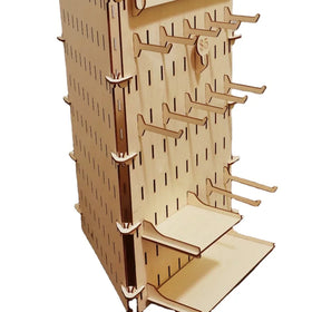 Free Custom Laser Cutting Christmas Ornaments Keychains Earring Jewelry Display Rack Stand Wooden for Vendors