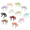 High Quality Spray Paint Bow Charm Woman Earring Necklace Alloy Charms for Jewelry Making 23*20mm W294