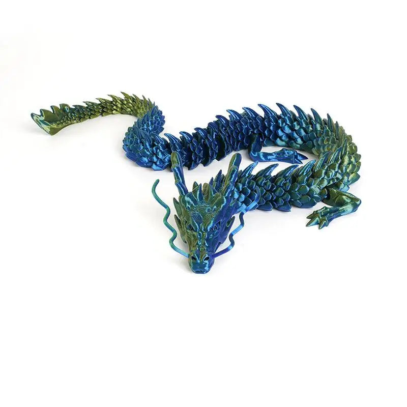 Hot Selling 3D Printed Dragon Toys Colorful Silk Crystal Dragon Stainless Steel CNC Machined