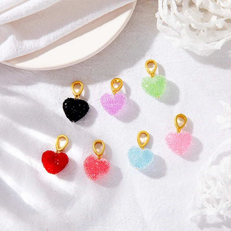 Wholesale Soft Candy Style Korean Fashion Popular Love Pendant DIY Accessories for Jewelry Making