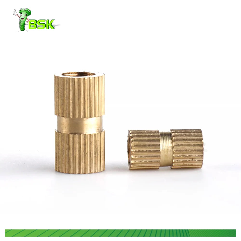 M2 M3 M4 M5 M6 M8 M10 M12 Thread Insert Nuts Brass Straight Knurled Insert Nut Furniture Connector Cam Screw Plastic Insert Nut