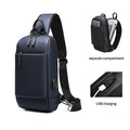 New Design Factory Wholesale Travel Shoulder Bag Usb Waterproof Crossbody Custom Chest Men Sling Bag