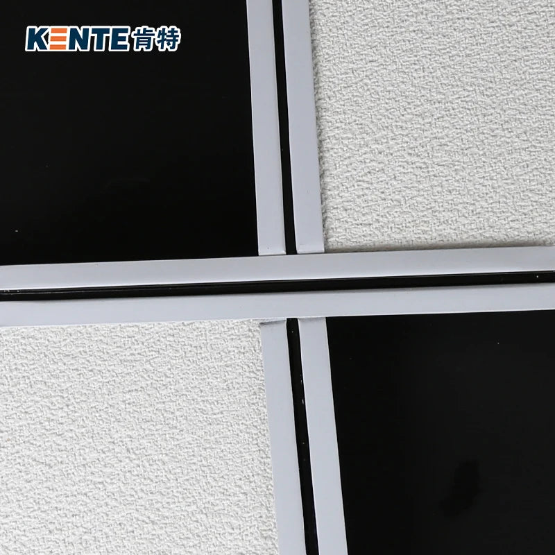 Modern 15mm Thick Acoustic Suspended Decoration Ceiling Tile Soundproof Mineral Fiber Wide Use Grid Design