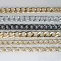 Gold Aluminum Chain Mobile Phone Shell DIY Accessories Hole Shoes Swimsuit Clothing 1.0x3.5x5.5mm