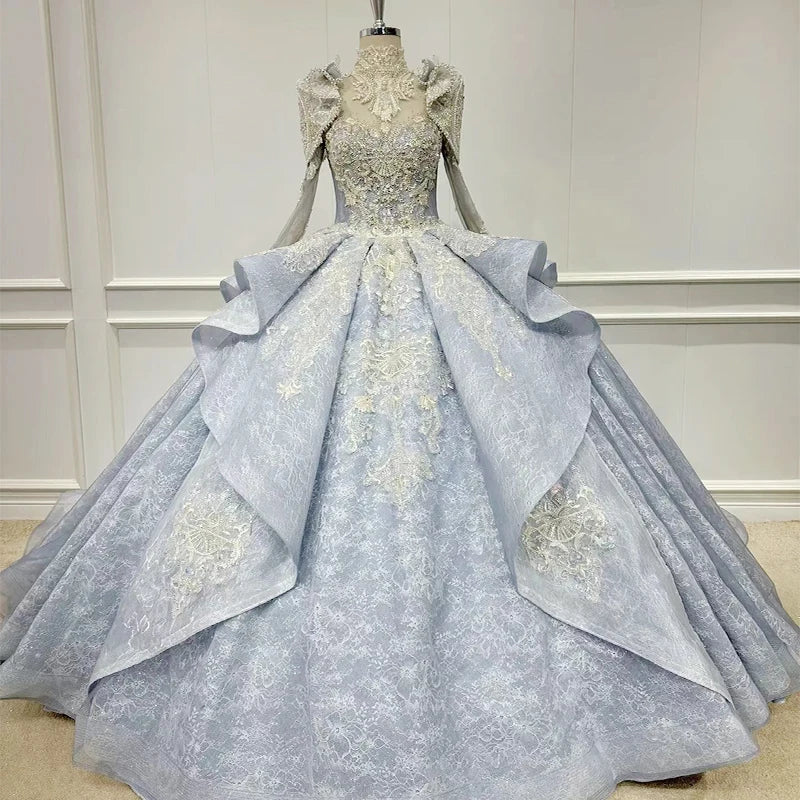 Fashion Gorgeous High Neck Evening Dresses for Women Jancember Wn073