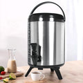 MOSEENER Soup Food Container Large Capacity  Thermos Bucket Drink Beverage Dispenser Insulated Barrel for Milk Tea Buffet