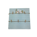 New Product Fashionable Environment Friendly Blue Square Shape Wood Photo Frame Wall Hanging Decoration