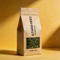 Sourcepack Flat Bottom Brown Kraft Paper Pouch With Zipper and Clear Window for Dry Food Packaging