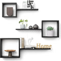 Floating Shelves Wall Mounted Set of 5 Large Capacity Wall Shelves L16 X W12 Inch Rustic Wood Shelves for Living Room