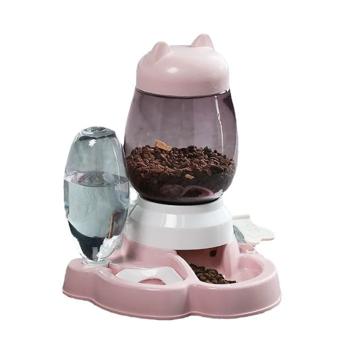2-in-1 Pet Training Feeder With Two Modes 2.2L+650ml Large Capacity Automatic Feeding for Home Use ABS+PP Material