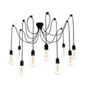 8Leds Retro Chandelier Vintage Light E27 85-265V 4W ST64 Bulb Pendent Light Lampara Cafe Dining Office Bar Decoration