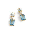 Gemnel Elegant Jewelry Double Drop Stud Earring with Cubic Zirconia